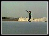 An unknown surfer shows it is not just the Mascaret riders that get quality secondary waves.